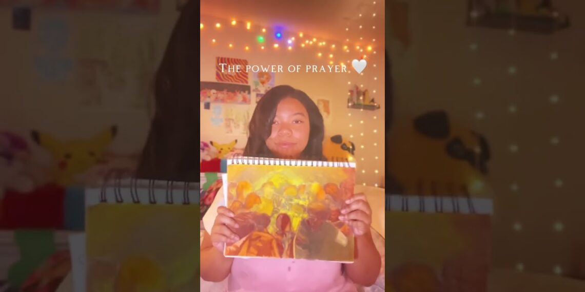 Bringing Prayer to Life: A Modern Take on Christian Art 🙏🎨 #ArtFlip #PrayerInArt”#shorts