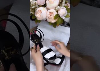 UNBOXING: CHRISTIAN LOUBOUTIN Lipstrass Queen Satin Sandals #shorts #unboxing #jamiechua