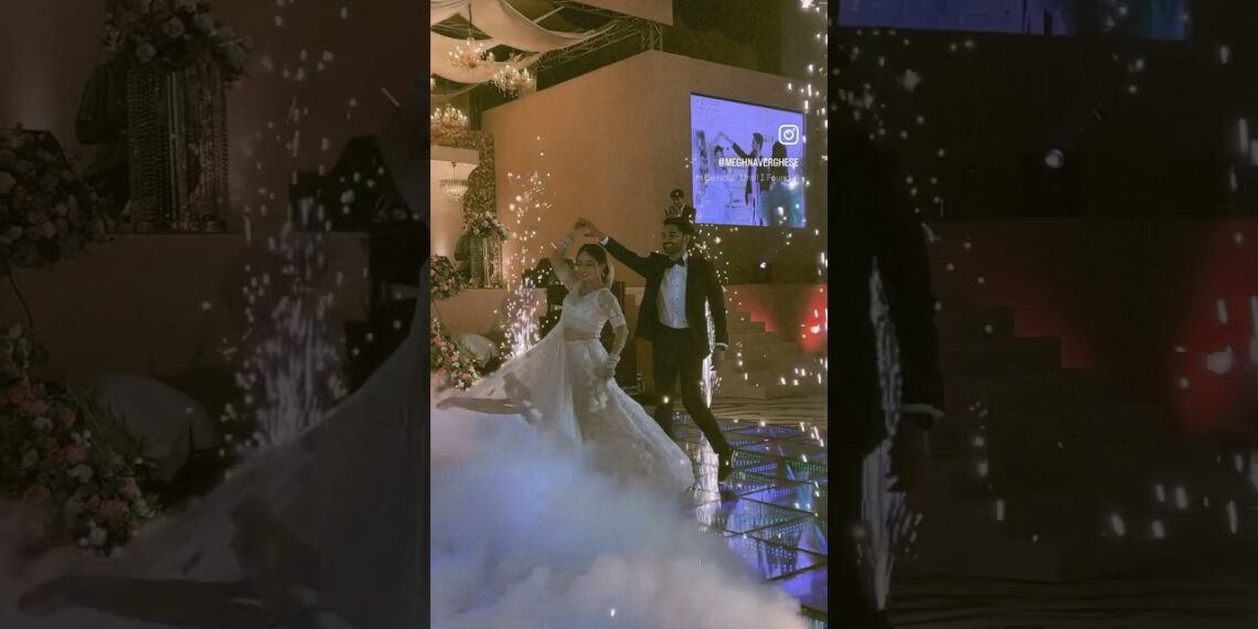 dream fairytale FIRST DANCE of bride and groom at a Christian Wedding 💍 #Indian