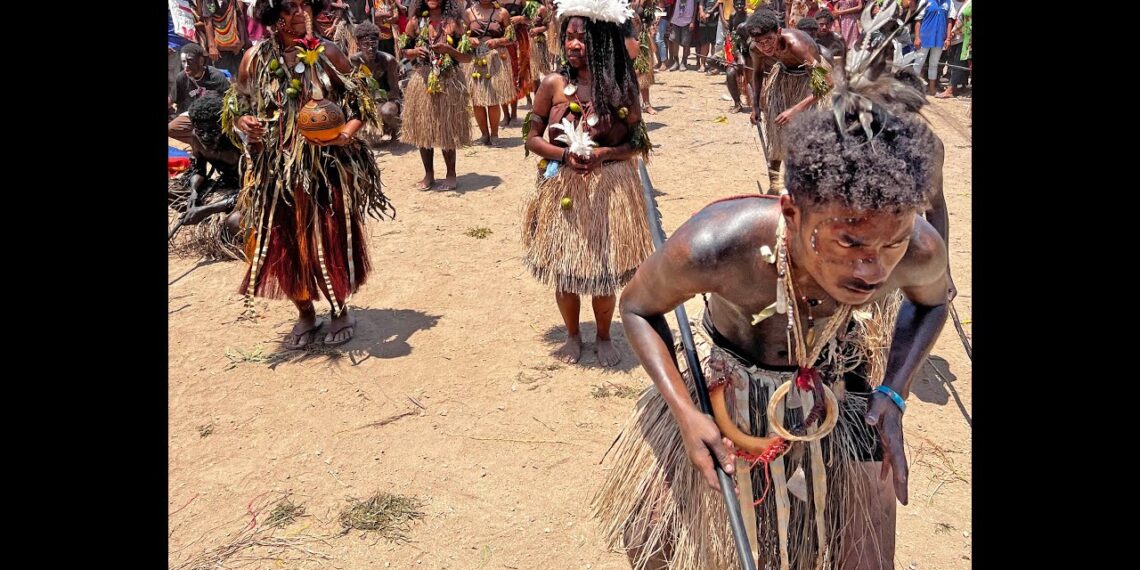 Dynamic and colourful Milne Bay group at Waigani Christian College Independence Cultural Show