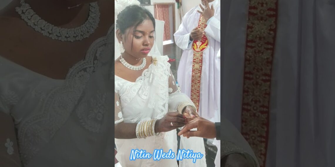 Indian Christian Village Wedding Ceremony || Niteen Weds Nitiya Phalsa Church #wedding #shorts #love