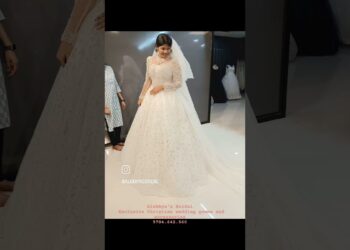 Christian wedding gowns in Hyderabad Vijayawada Rajahmundry Visakhapatnam @alekhyasbridal